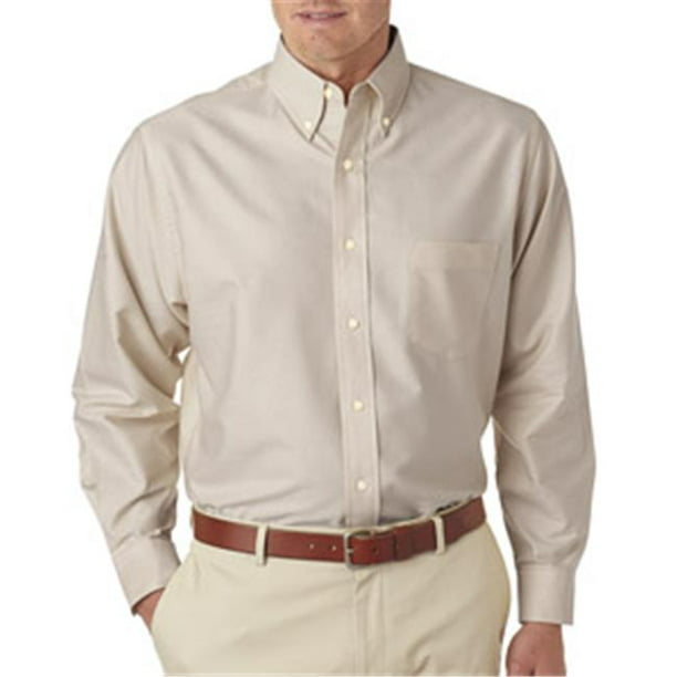 8970 UltraClub Men's Classic Wrinkle Free Long-Sleeve Button Down Oxford Shirt